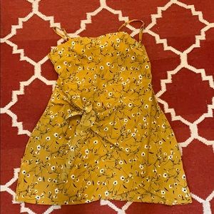 Tank Top Midi Dress Semi Open Back with Tie